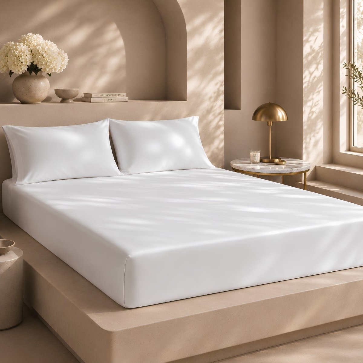SHEET STORY Ackly Bamboo - White Fitted Sheet