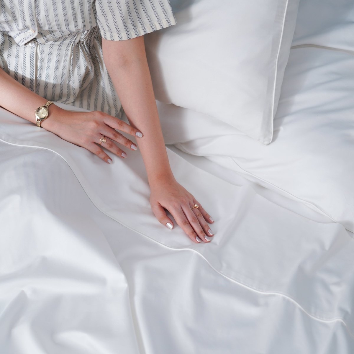 Ackly Bamboo by SHEET STORY - White Flat Sheet