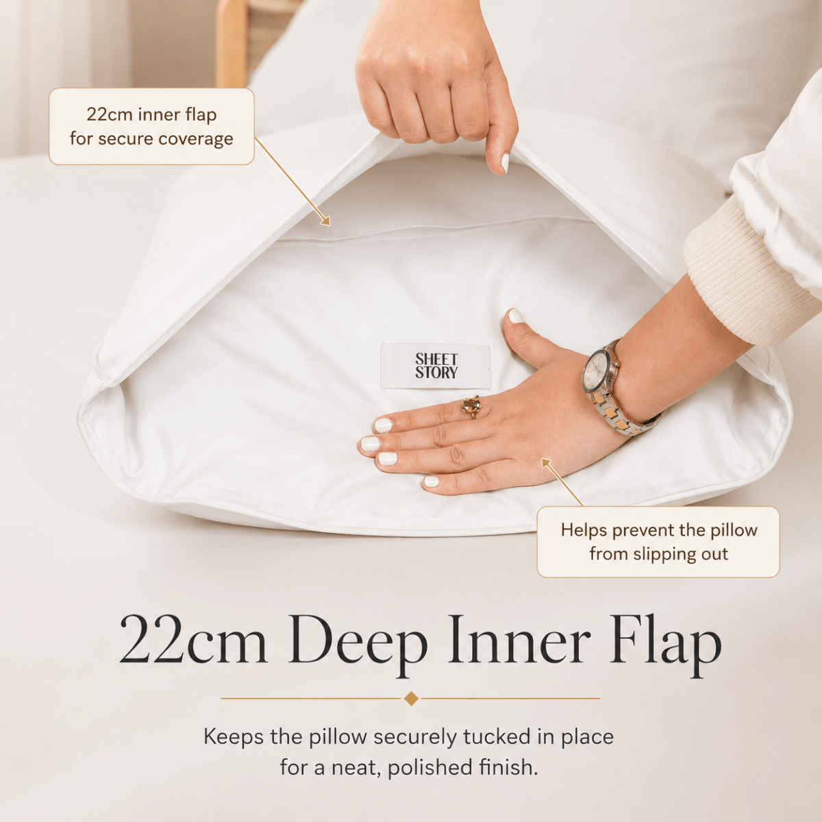 SHEET STORY Ackly Bamboo - White Pillowcases Pair
