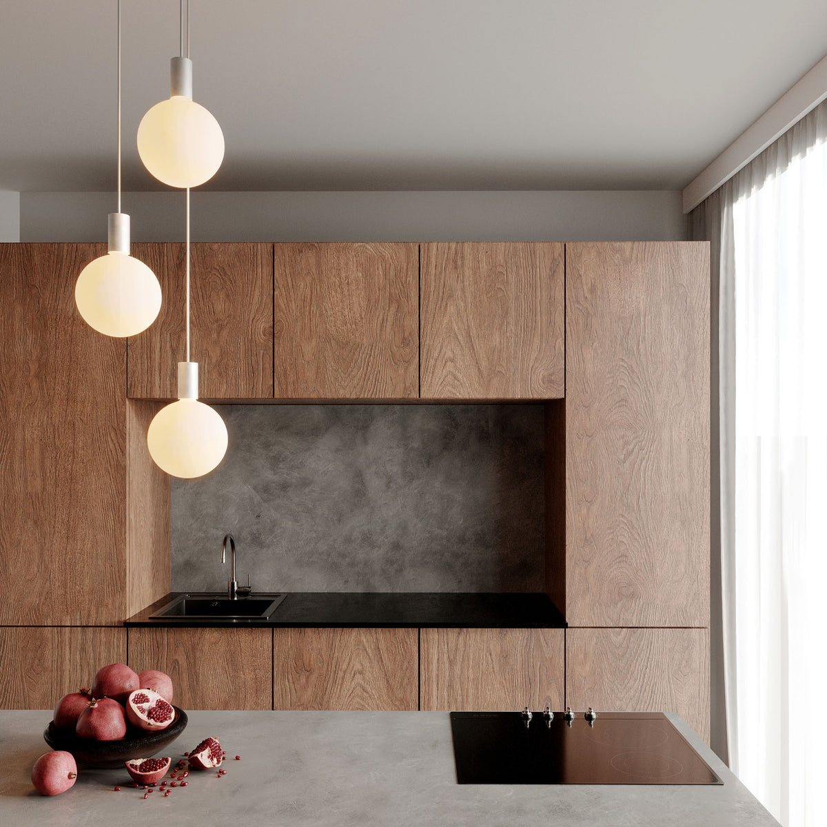 Tala Alumina Triple Pendant with Sphere V