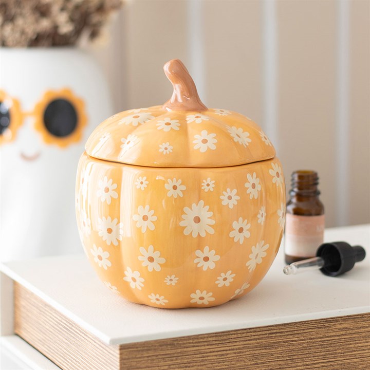 Blush & Bale Floral Pumpkin Oil Burner Décor