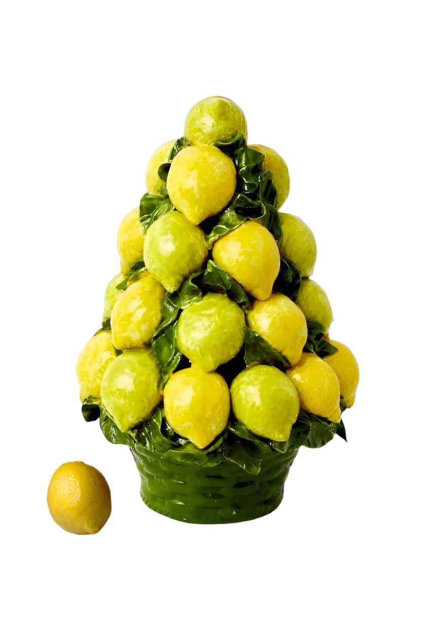 Casa by Josephine Jenno Italian Mid Century Ceramic Lemon Basket