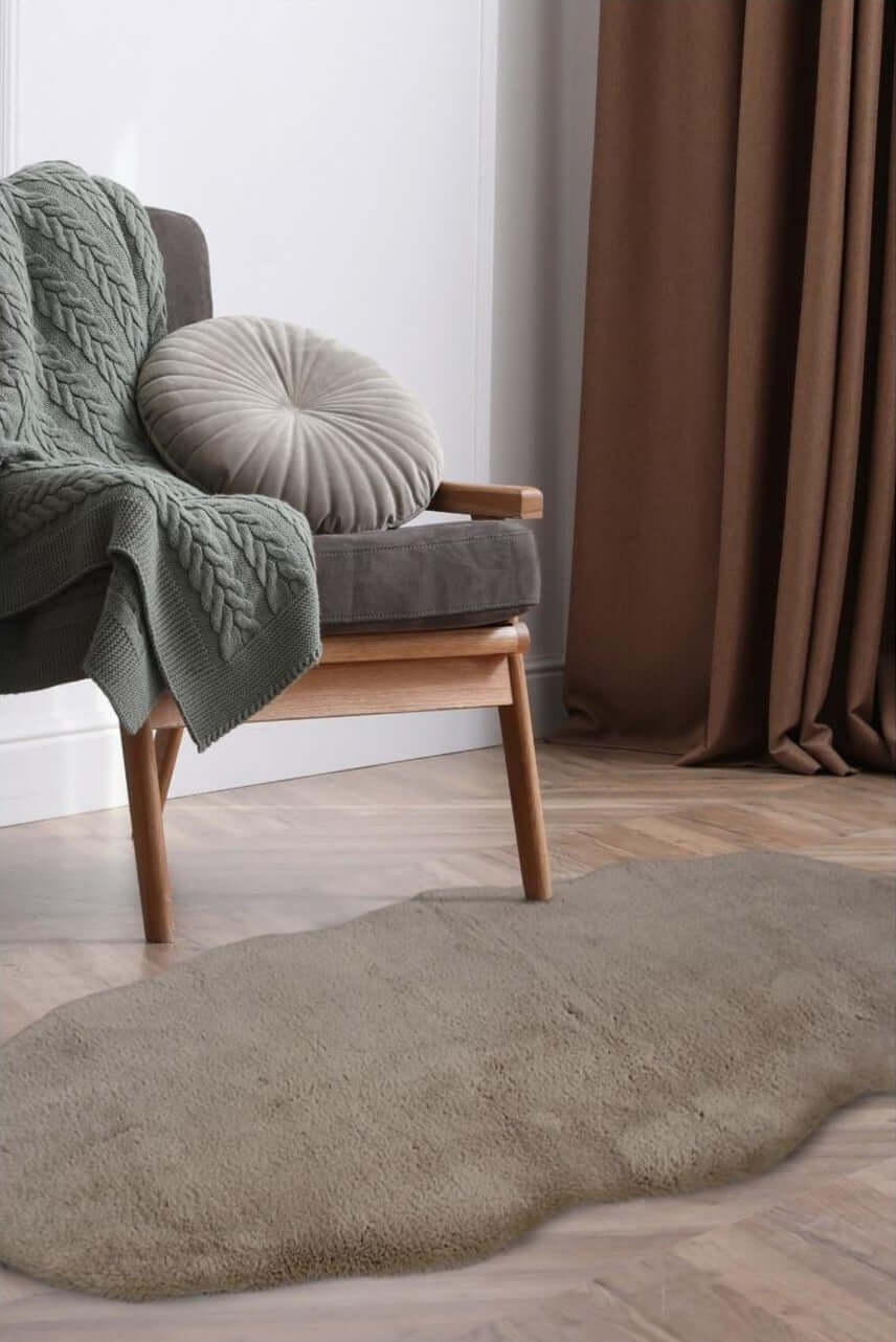 Luxury Natural Faux Fur Rug