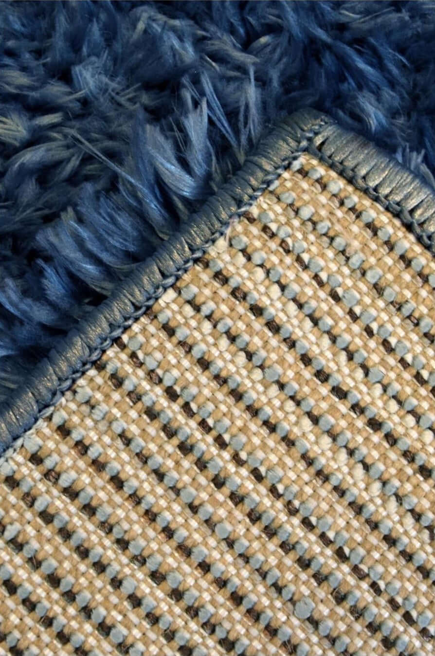 Lagom Navy Shaggy Rug - 100% polyester