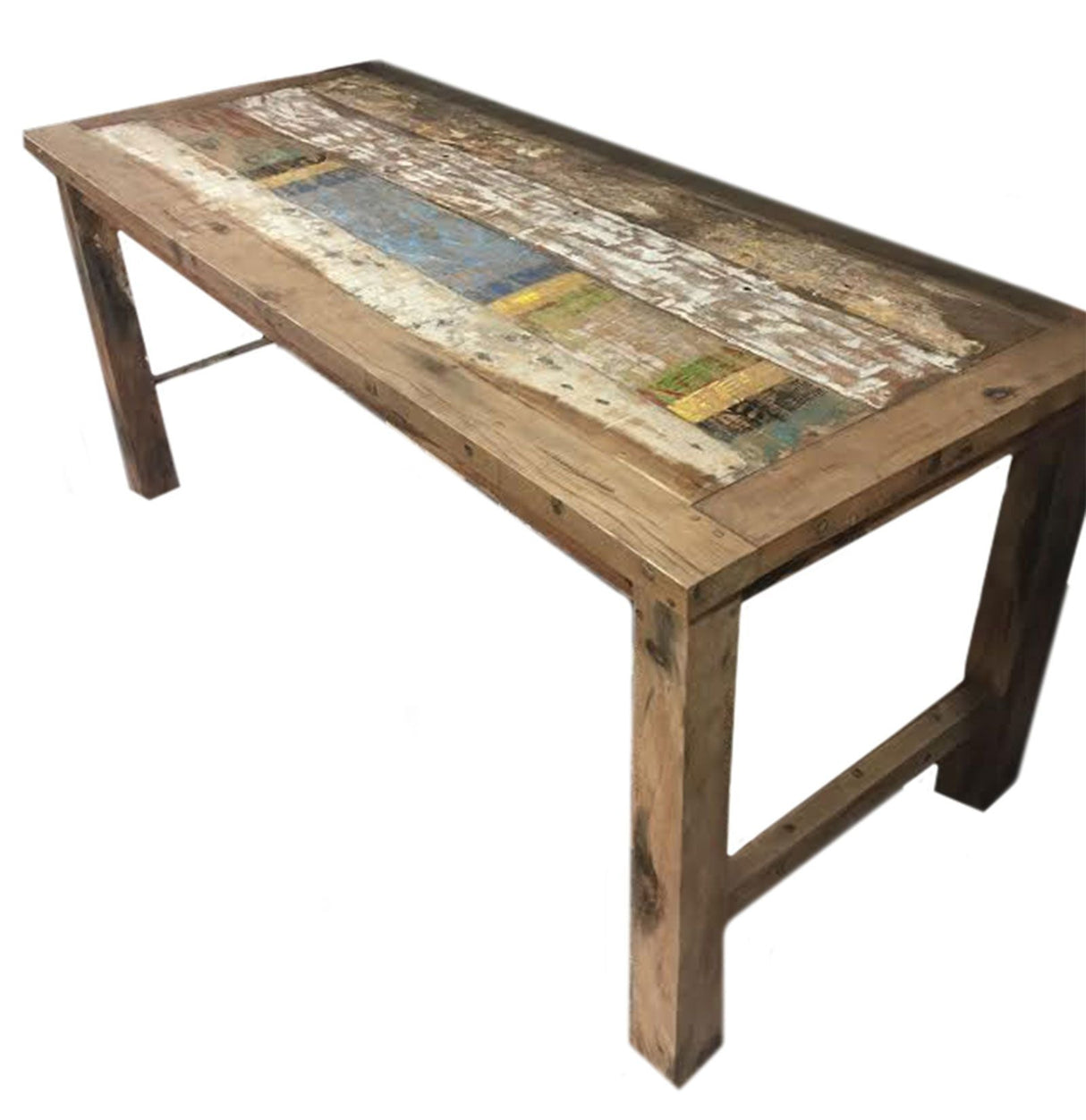 HatiNest Recycled Teak Wood Dining Table - 180x80x80cm