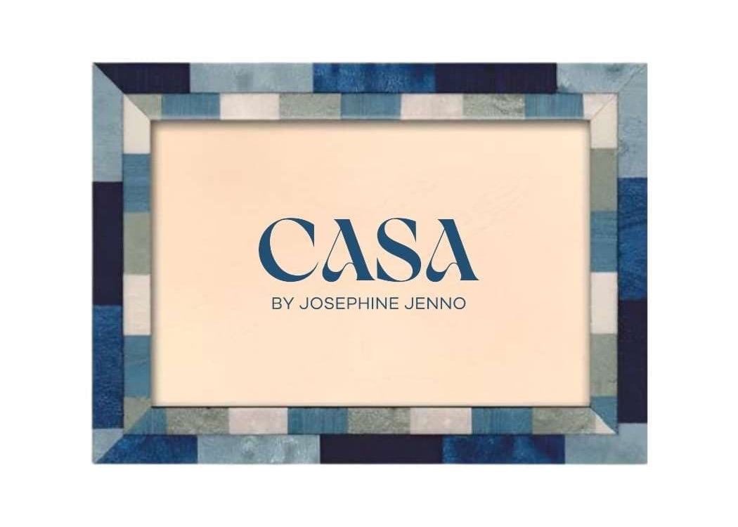 Casa by Josephine Jenno Baby Blue Marquetry Photo Frame 6x4