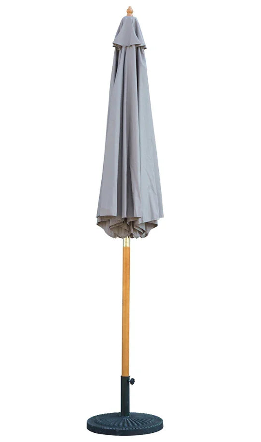 MINT Outdoor Bali Grey Wooden Parasol - 2.85m