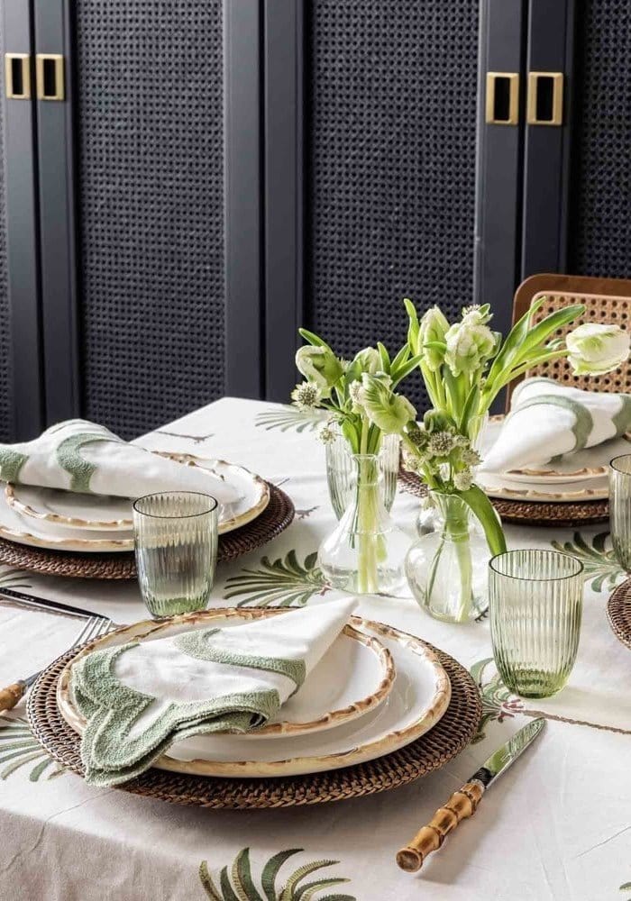 Casa by Josephine Jenno Bamboo Trim Dessert Plates - Set of 6