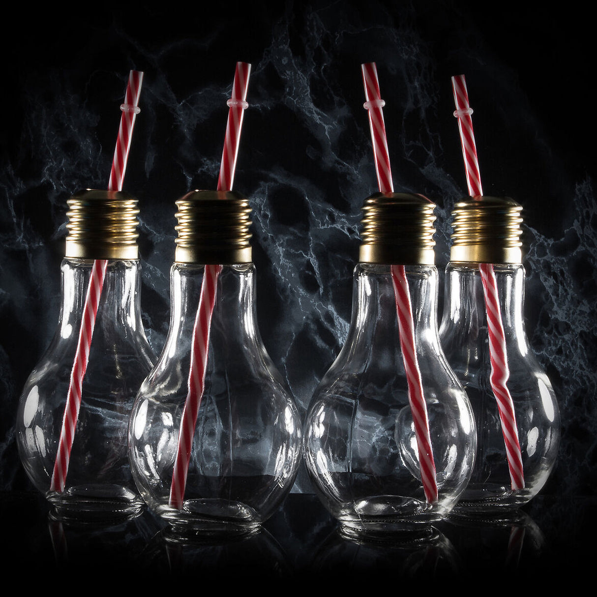 Bar Bespoke Edison Light Bulb Glasses, 400ml, Pack of 4