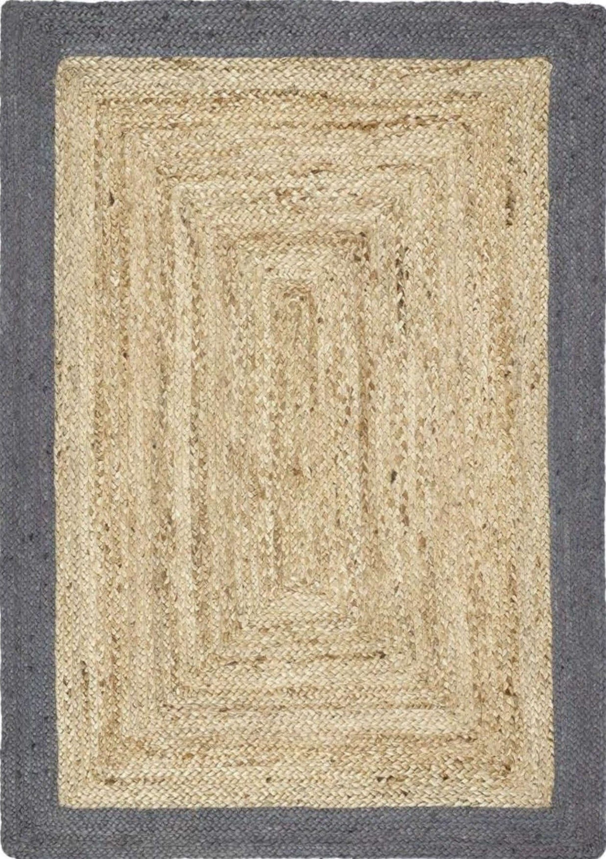 Bordered Grey Jute | The Rugs