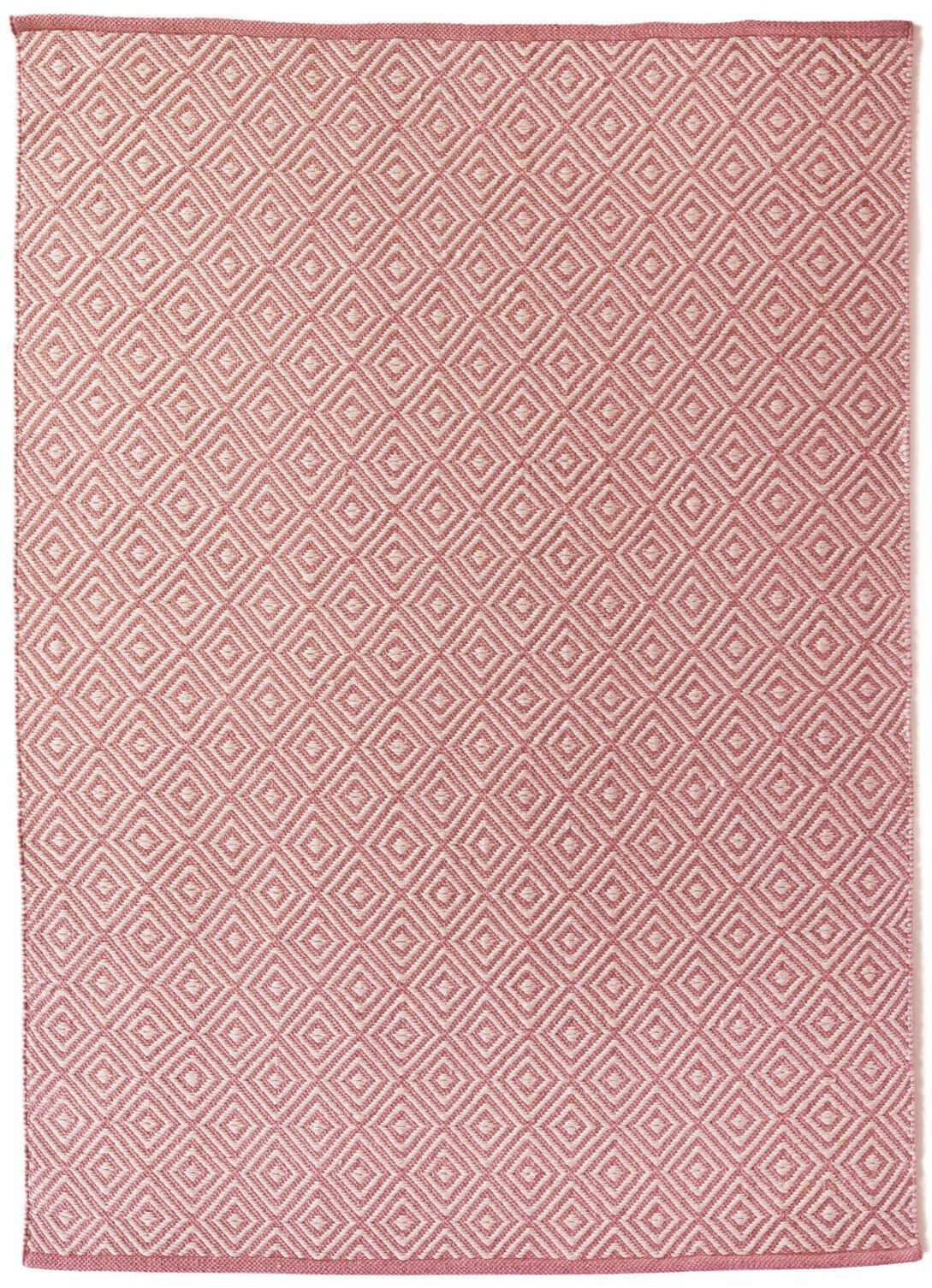 Diamond Coral Pink Hand‑Woven Rug by The Rugs