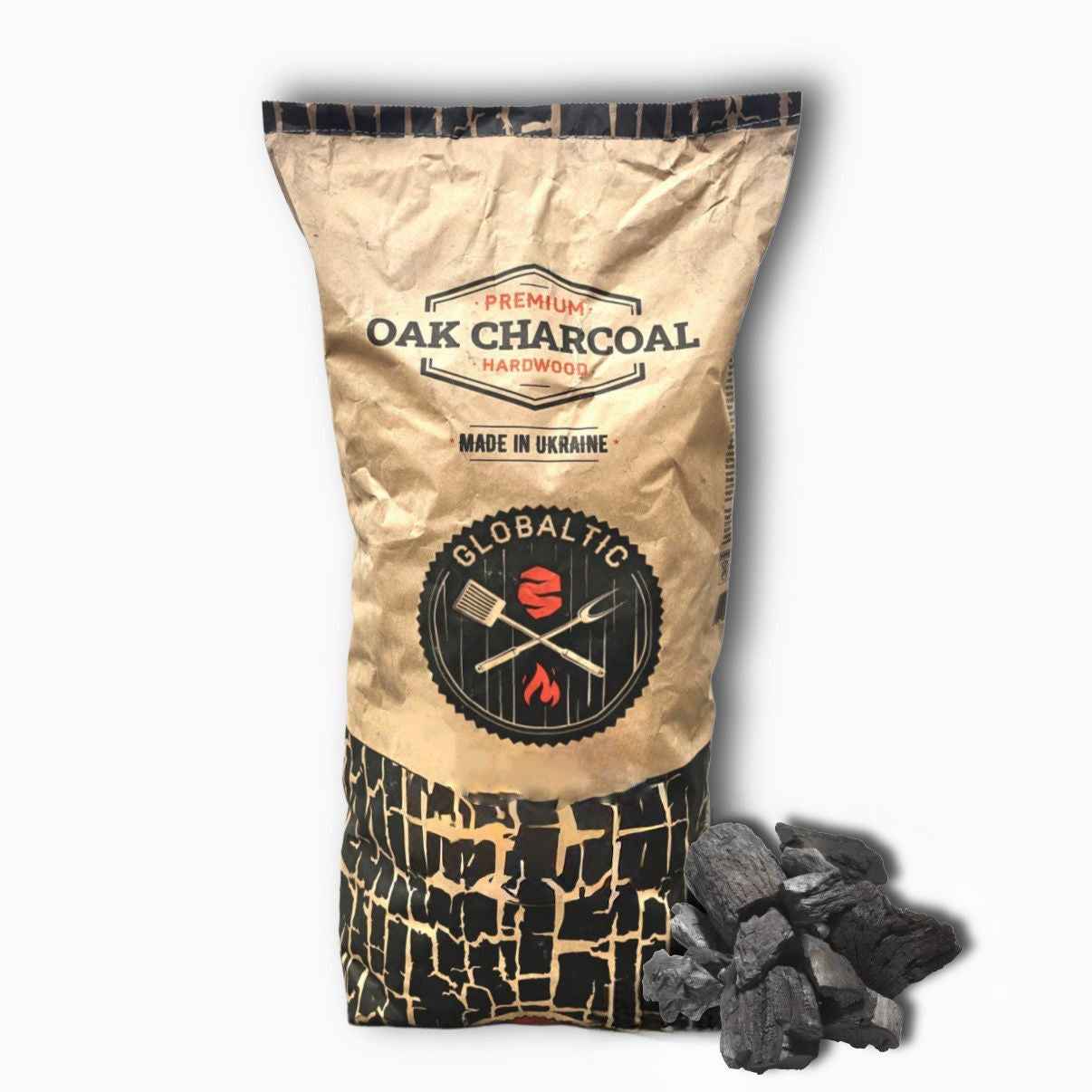 Globaltic Oak Lumpwood Charcoal - 10kg