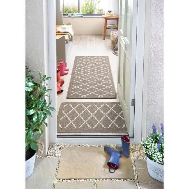 The Rugs Washable Mat & Runners – Diamond Design