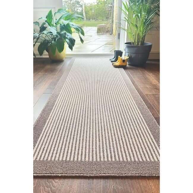 The Rugs Washable Mat and Runners Stripe Design