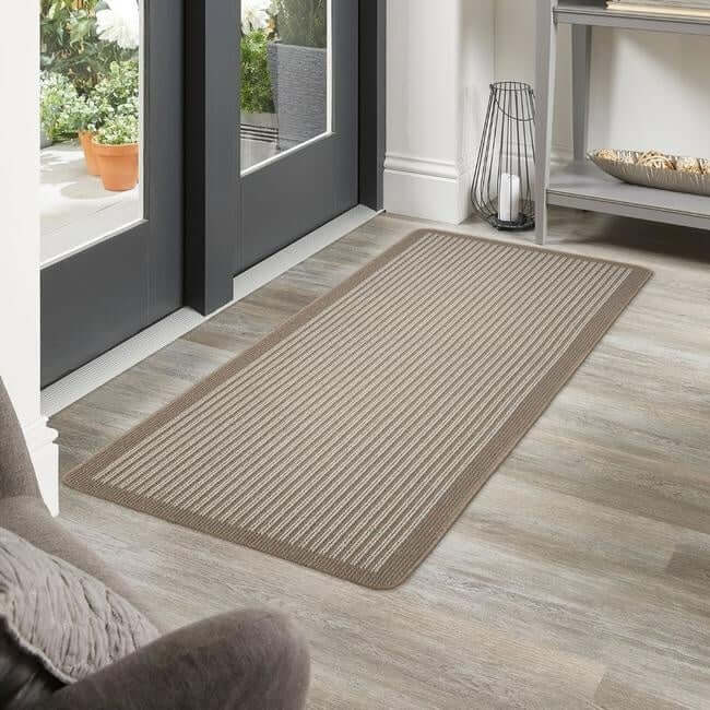 The Rugs Washable Mat and Runners Stripe Design