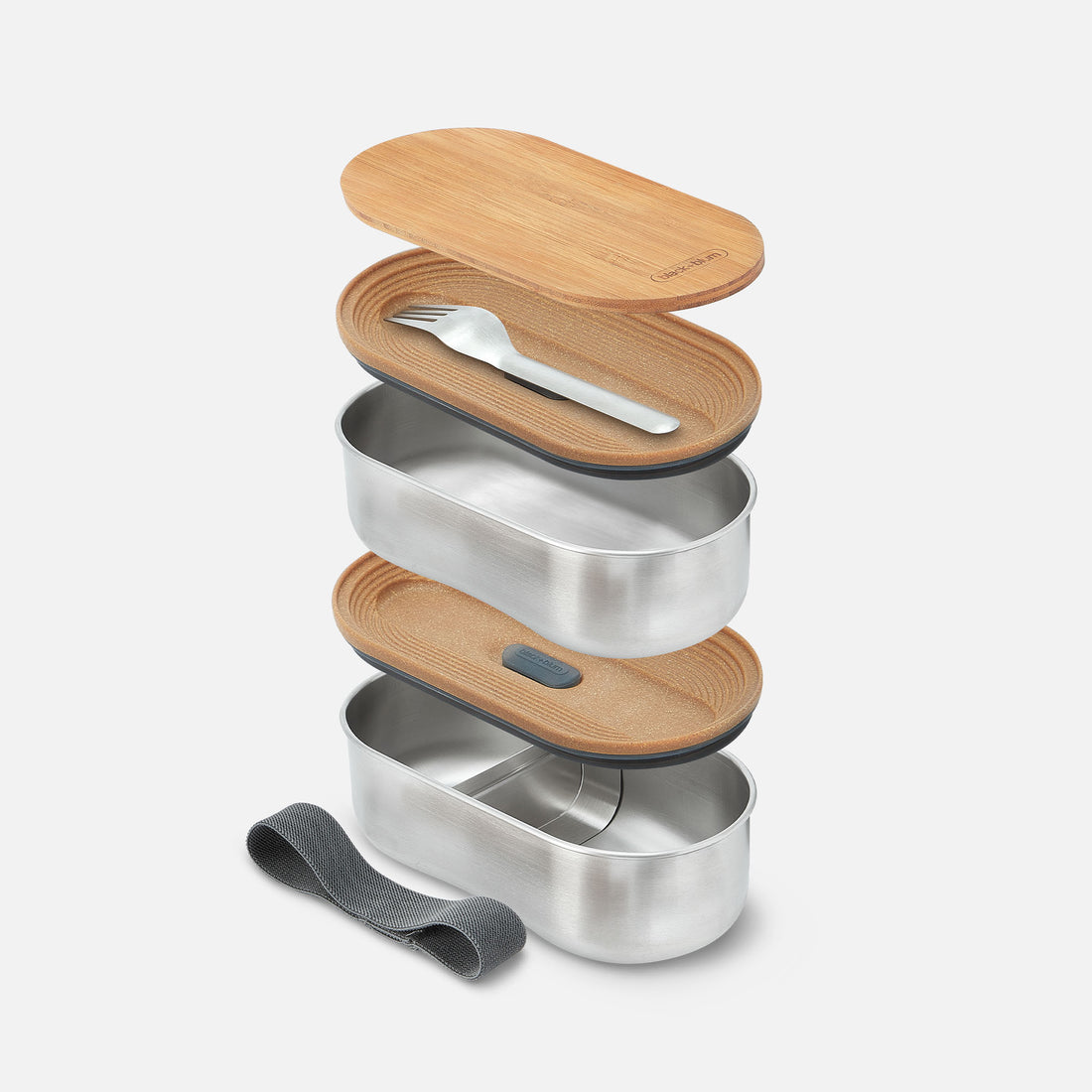 Black+Blum Stainless Steel Bento Box, Slate, 1L