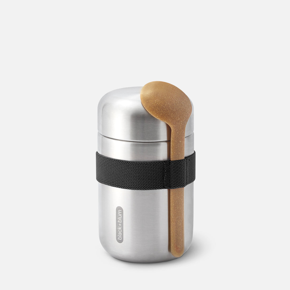 Black Blum Vacuum Insulated Stainless Steel Food Flask, Black, 400ml