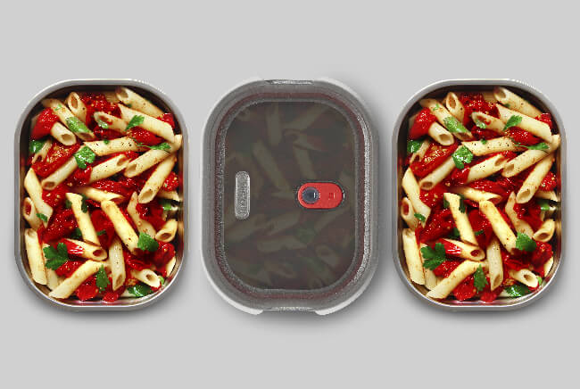 Black+Blum Pack of 3 Microwavable Steel Meal Prep Box Set, Small