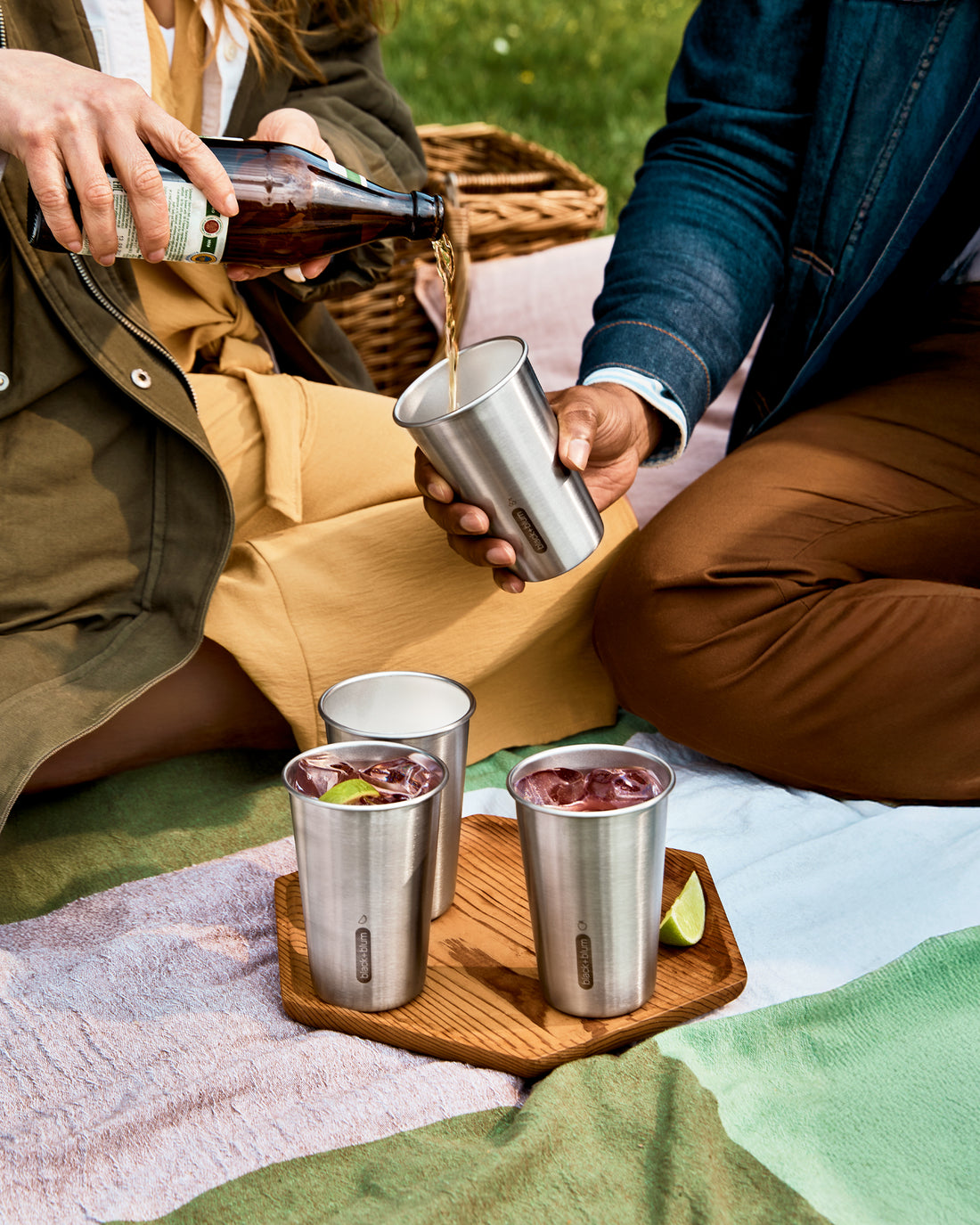 Black+Blum Stainless Steel Cup Set, Pack of 4 × 500 ml