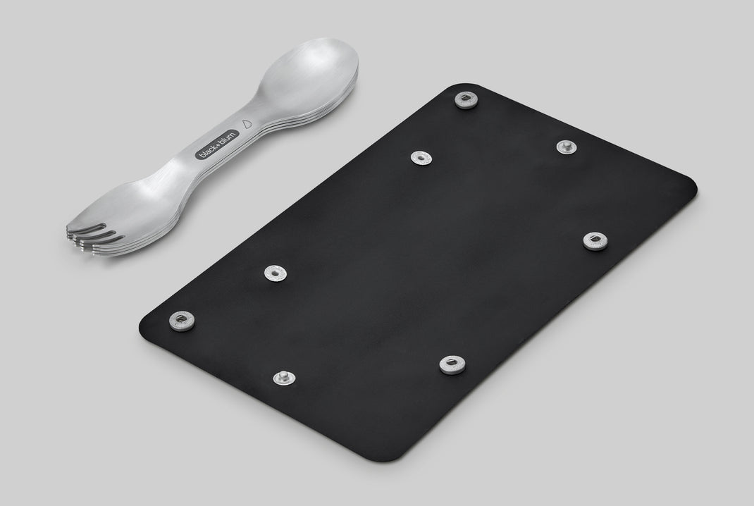 Black+Blum Stainless Steel Spork Set with Case, Pack of 4