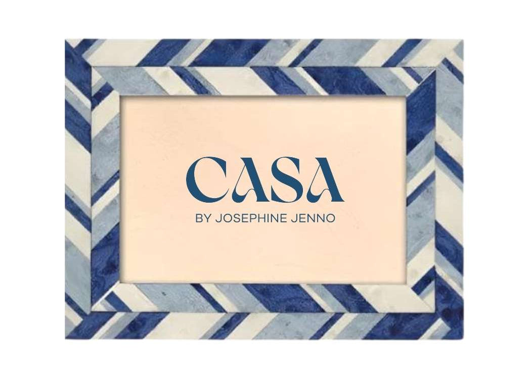 Casa by Josephine Jenno Blue Geometric Photo Frame 6x4