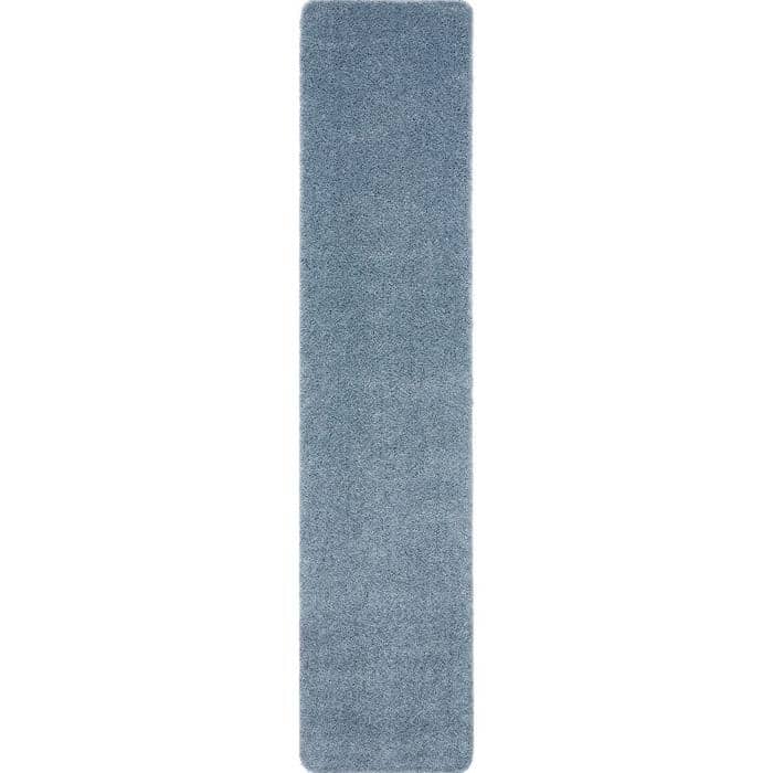 Plush Machine‑Washable Blue Shaggy Floor Rug by The Rugs