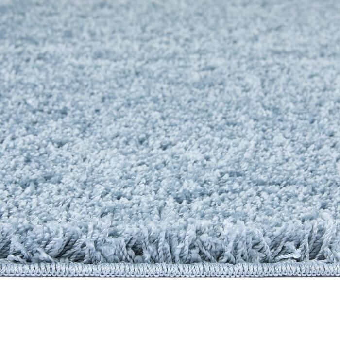 Plush Machine‑Washable Blue Shaggy Floor Rug by The Rugs
