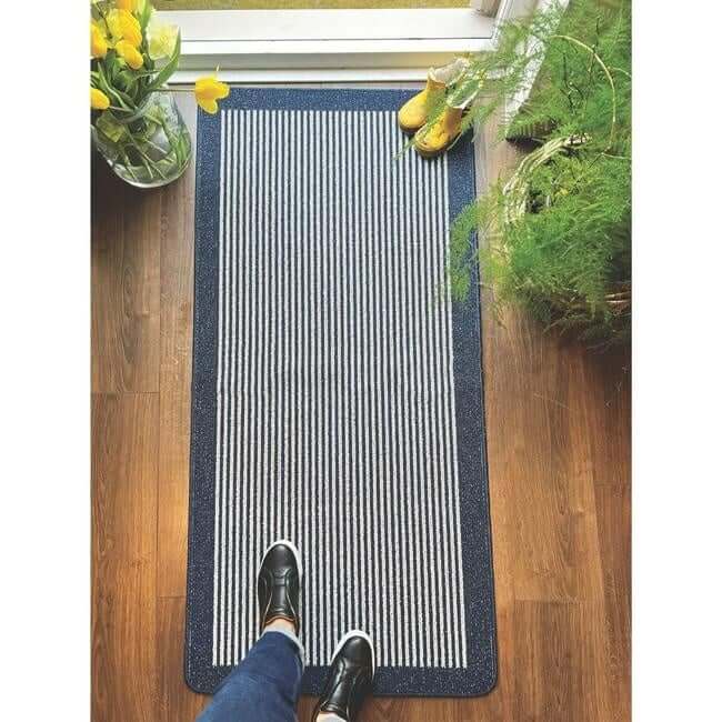 The Rugs Washable Mat and Runners Stripe Design