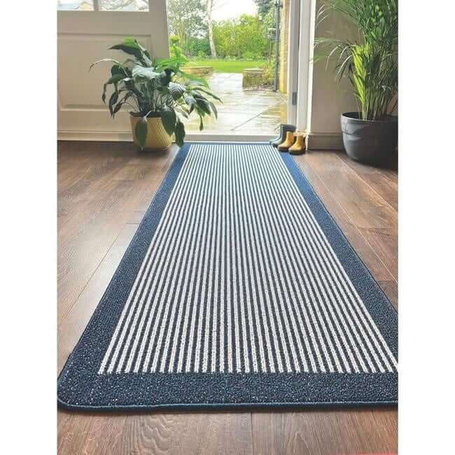 The Rugs Washable Mat and Runners Stripe Design
