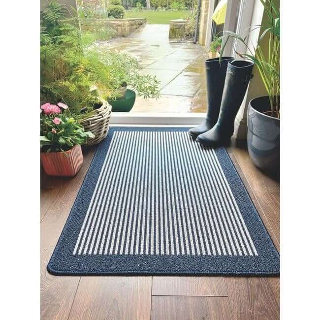 The Rugs Washable Mat and Runners Stripe Design