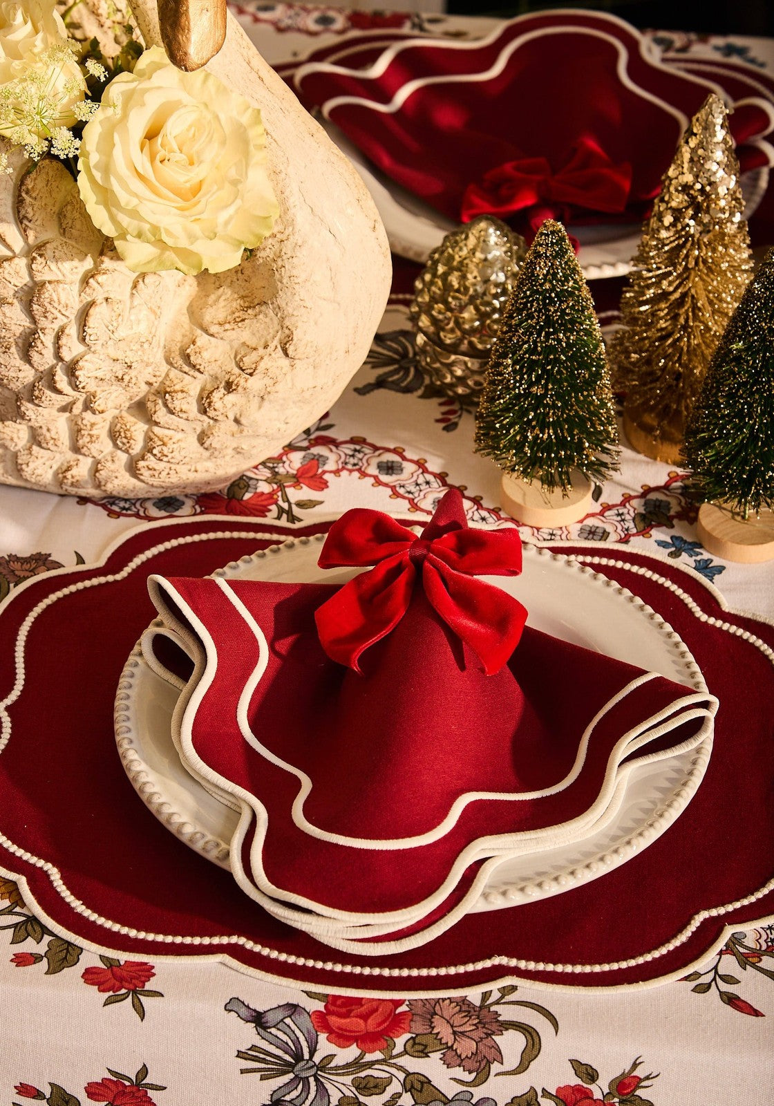 Casa by Josephine Jenno Red Romance Velvet Bow