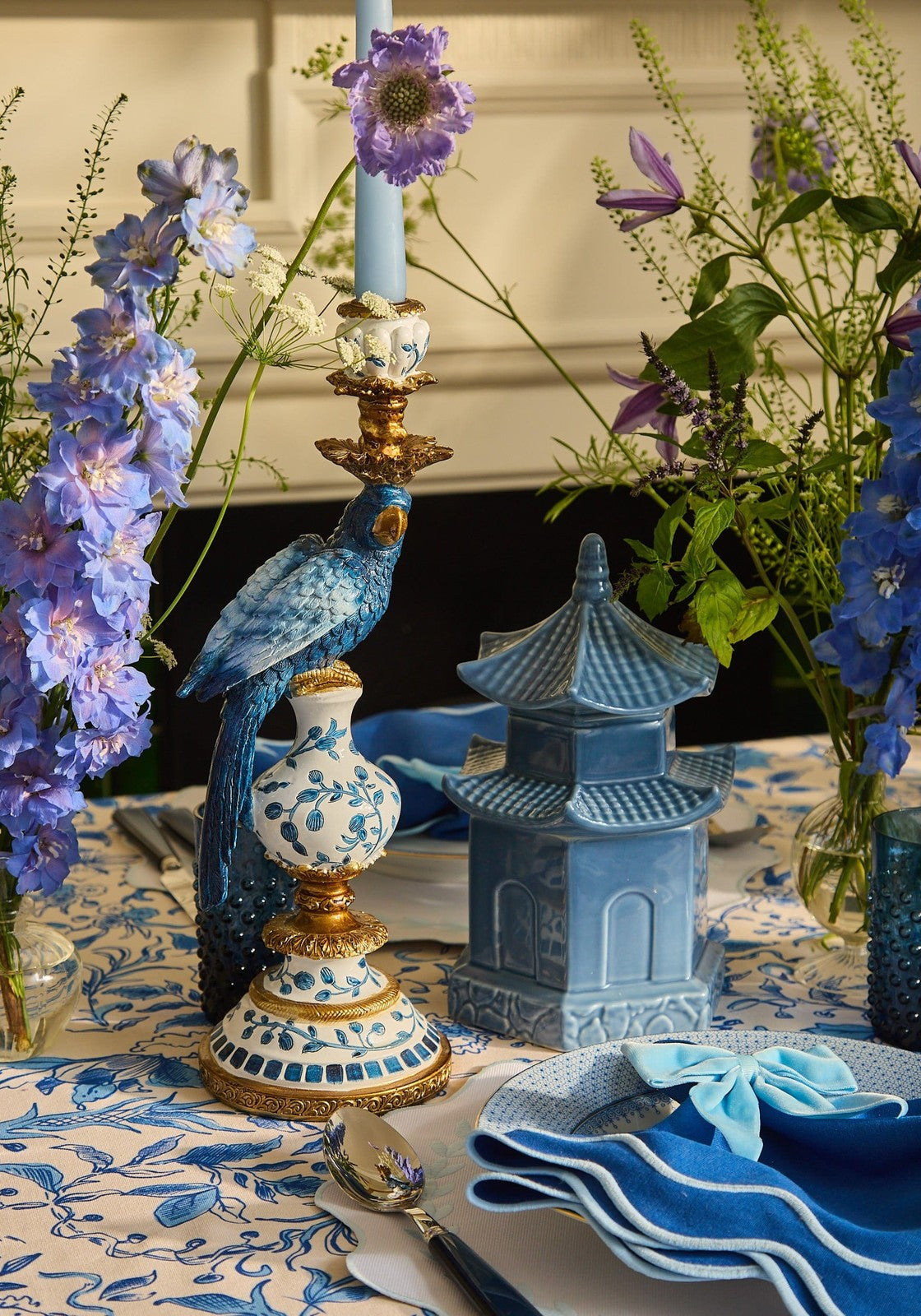 Casa by Josephine Jenno Powder Blue Velvet Bow Collection