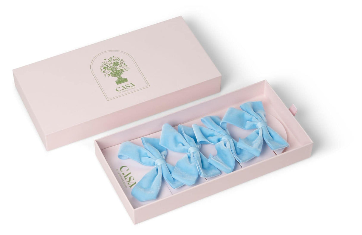 Casa by Josephine Jenno Powder Blue Velvet Bow Collection