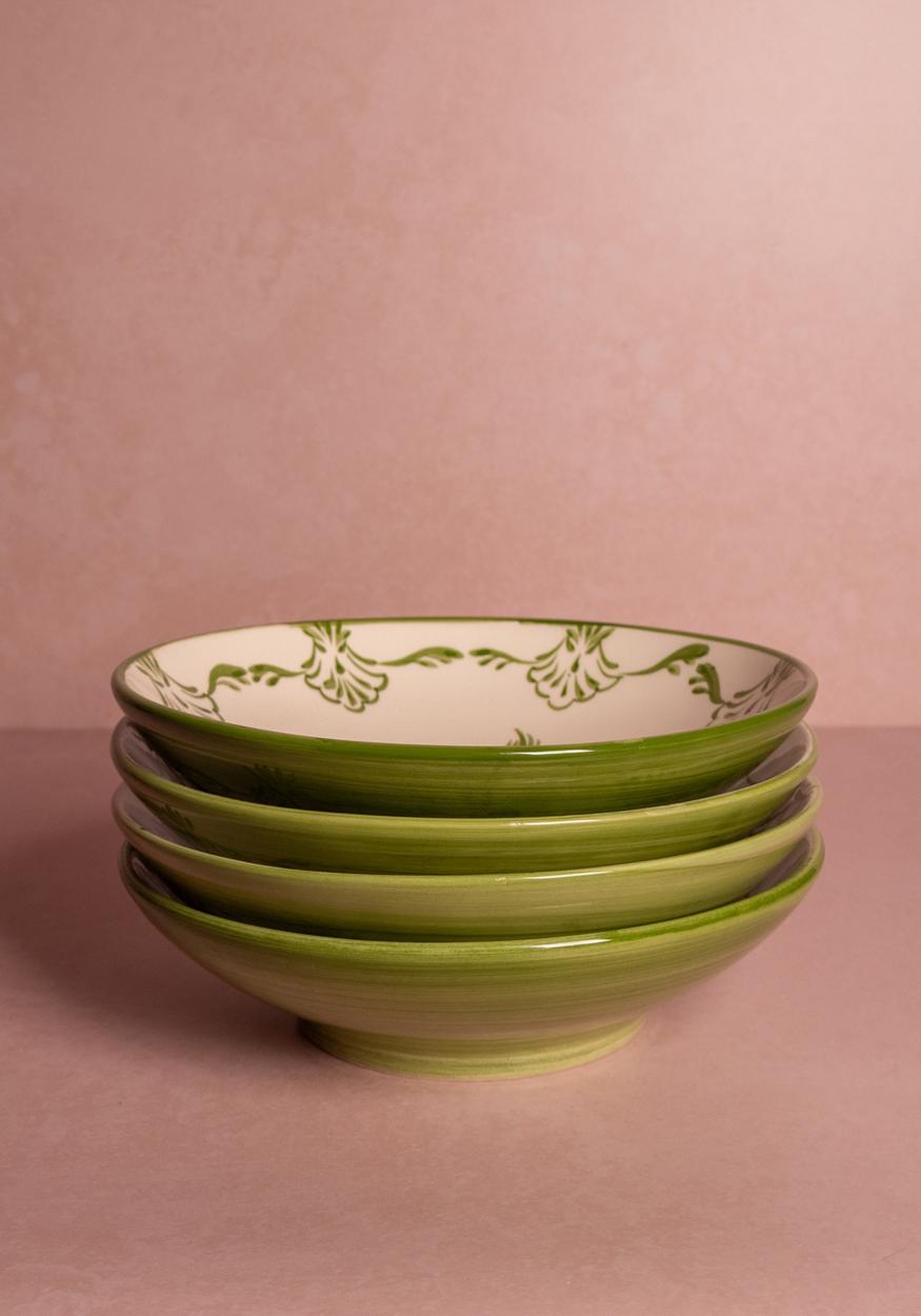 Casa by Josephine Jenno Cara Shell Pasta Bowl - Green