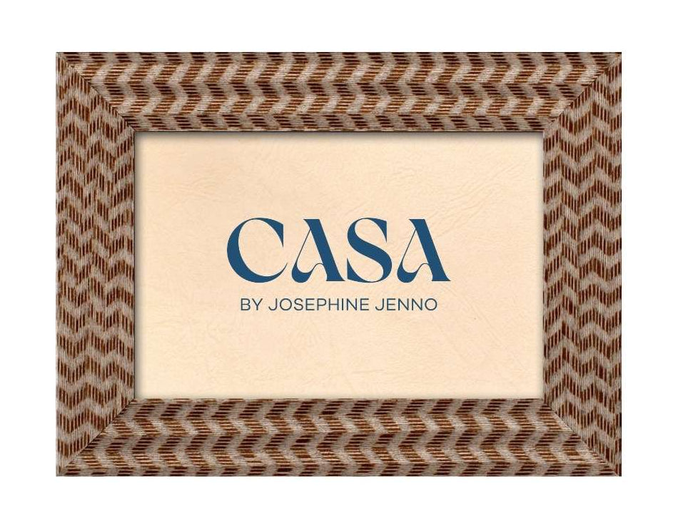 Casa by Josephine Jenno Brown Marquetry Patterned Photo Frame 6x4