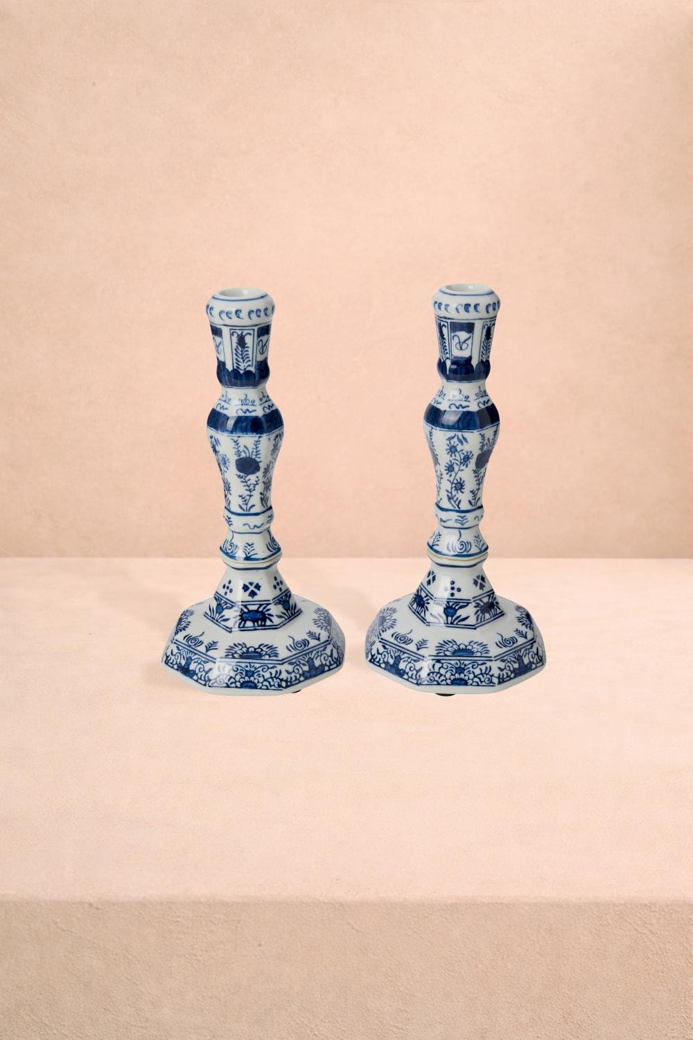 Casa by Josephine Jenno Rijksmuseum Delft Blue Candle Holders Pair
