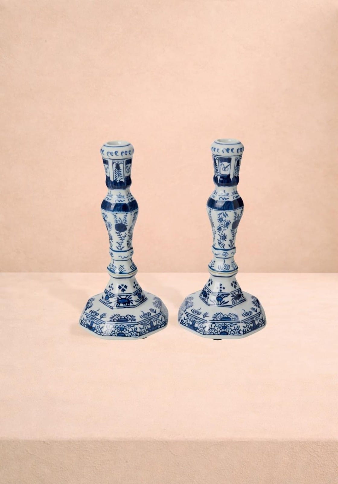 Casa by Josephine Jenno Rijksmuseum Delft Blue Candle Holders Pair