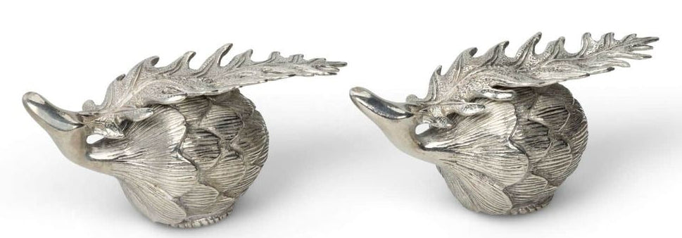 Casa by Josephine Jenno Pewter Artichoke Candleholder - Set of 2
