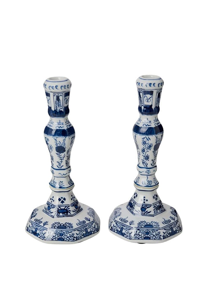 Casa by Josephine Jenno Rijksmuseum Delft Blue Candle Holders Pair