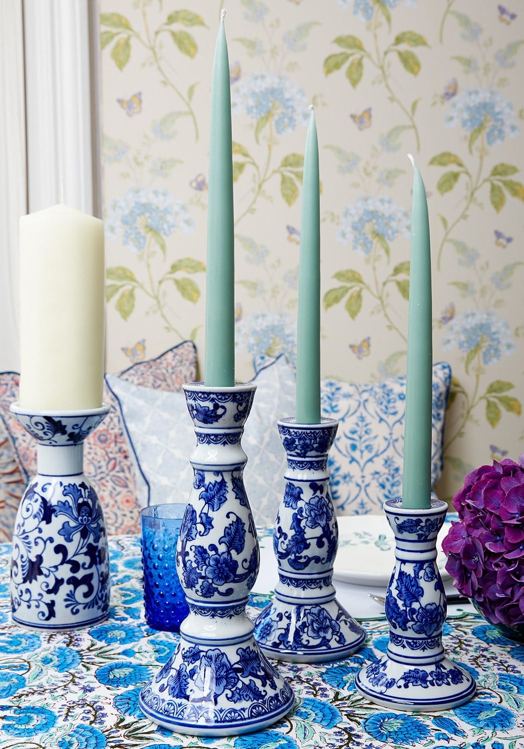 Casa by Josephine Jenno Cara Delft Porcelain Candlestick Holder