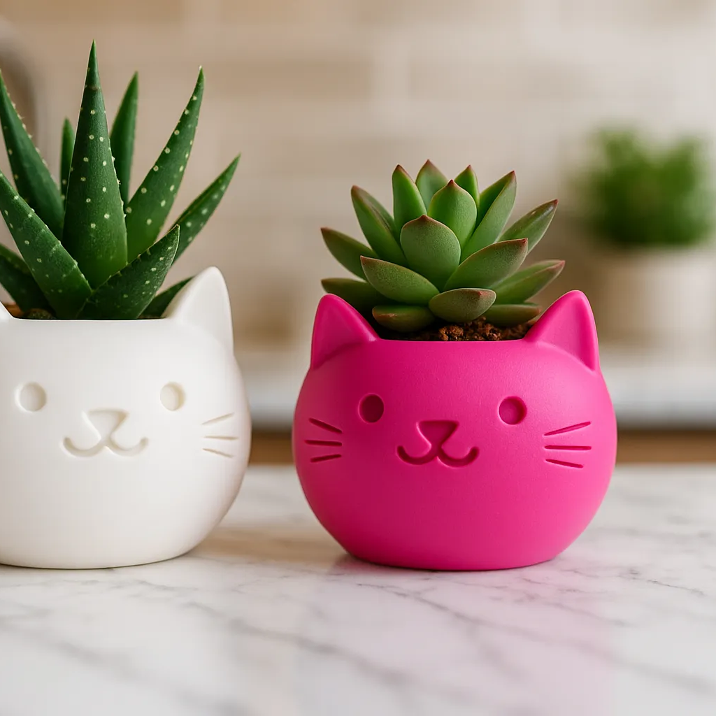 Filamora Studios Adorable Cat Planter Succulent Pot
