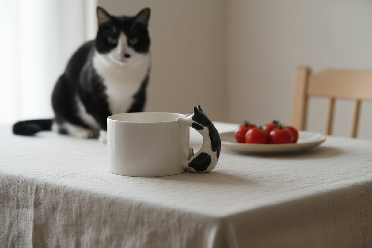 4AM Studio Cat Cup Cow Cat Ceramic Mug