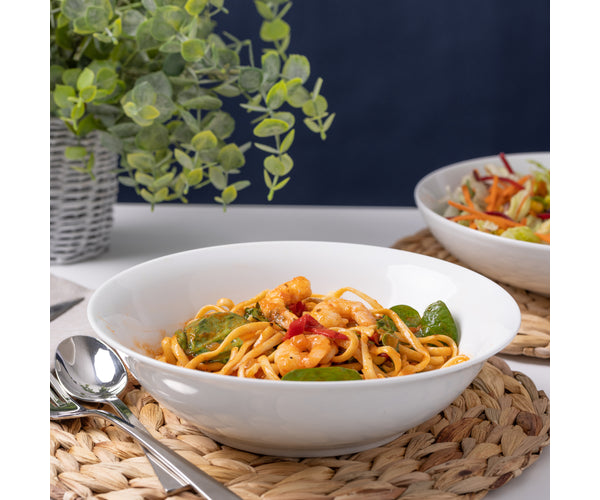 Price and Kensington Simplicity Porcelain Veg Bowl, 23 cm, White