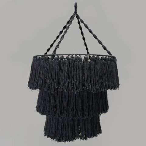 HatiNest Macrame Soft Chandelier - Black
