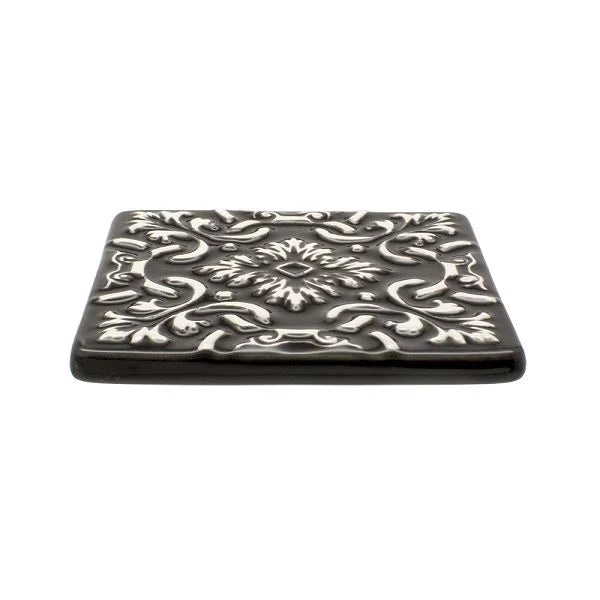 Portuguese Treasures Ceramic Coasters Azulejo Black - Set of 2