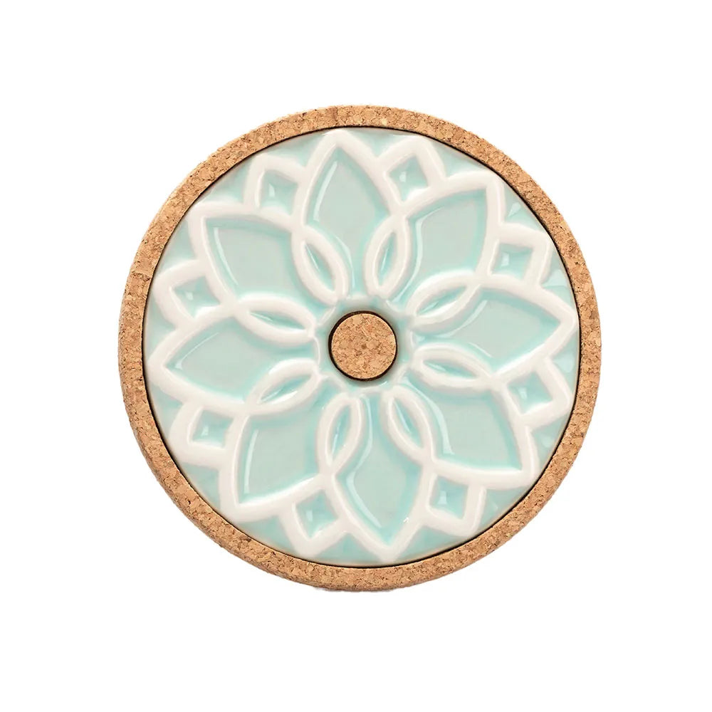 Portuguese Treasures Mint Ceramic Hot Pot Stand Elvira