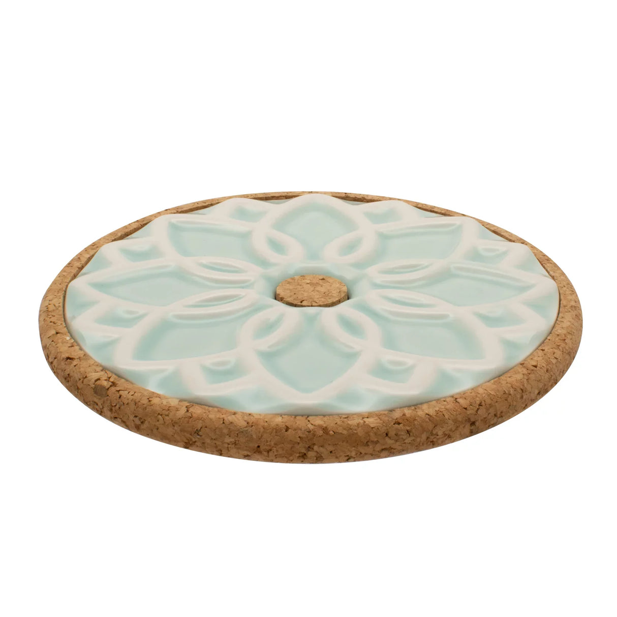 Portuguese Treasures Mint Ceramic Hot Pot Stand Elvira