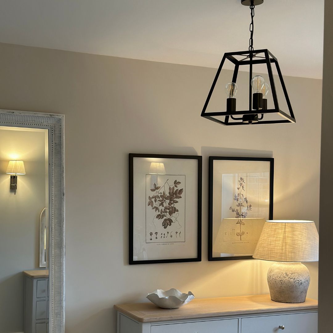 Pagazzi Charley 3 Light Black Lantern Ceiling Pendant
