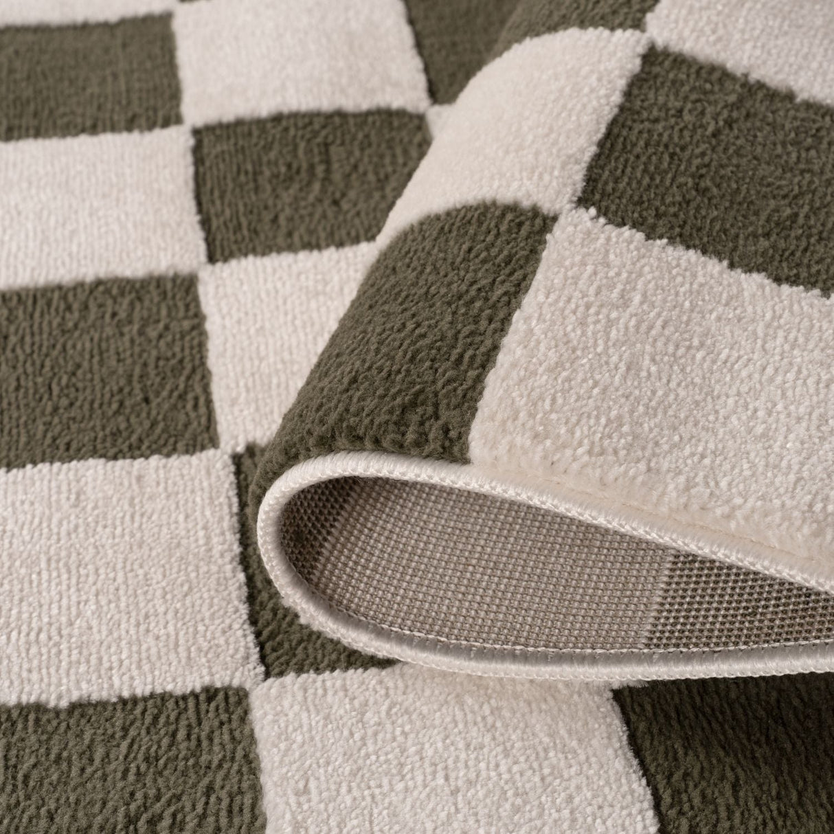 The Rugs Loft Checkerboard Green Rug