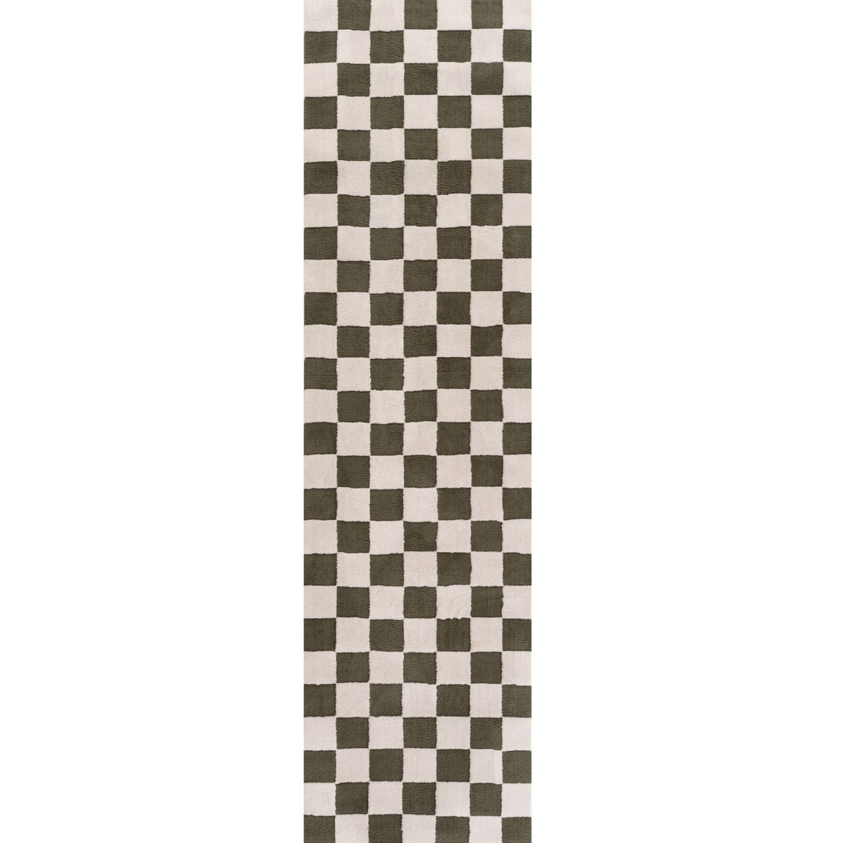 The Rugs Loft Checkerboard Green Rug